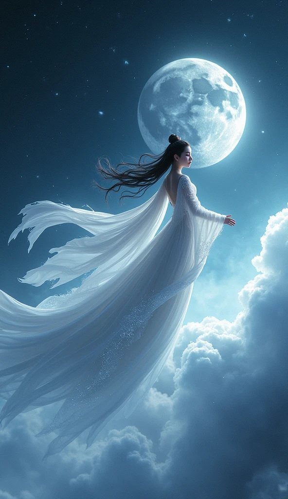 Cold theme,Chang'e flies to the moon