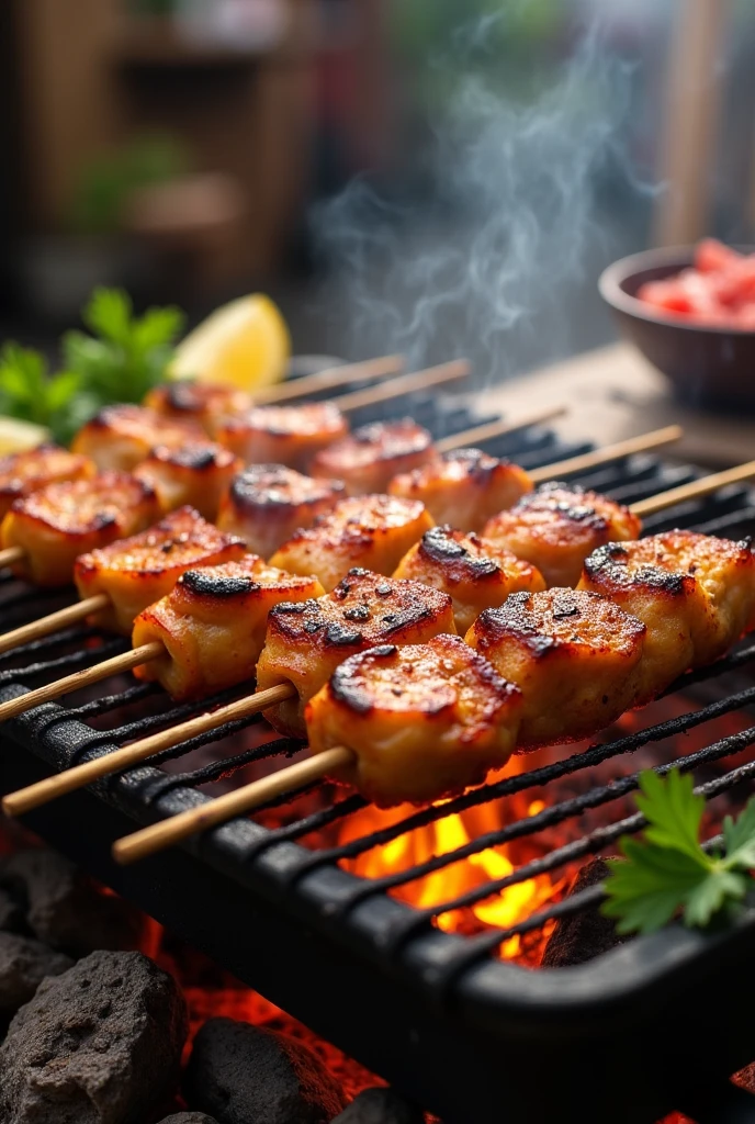 , skewers chicken or meat