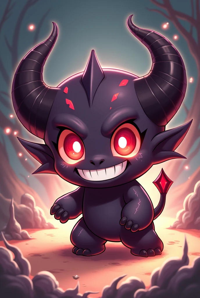 Demon chibi in anime style