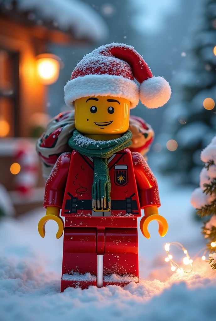 rhetorical figure of a lego at Christmas