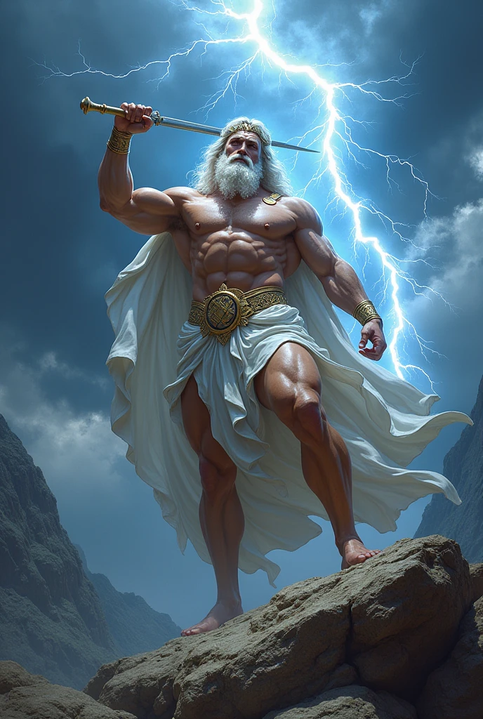 	•	“A powerful depiction of Zeus holding a lightning bolt, with storm clouds and thunder in the background.”
	•	“Zeus sitting on his throne atop Mount Olympus, surrounded by eagles and a swirling storm.”
	•	“A minimalist design featuring Zeus’s lightning bolt symbol with a dramatic, electrifying effect.”