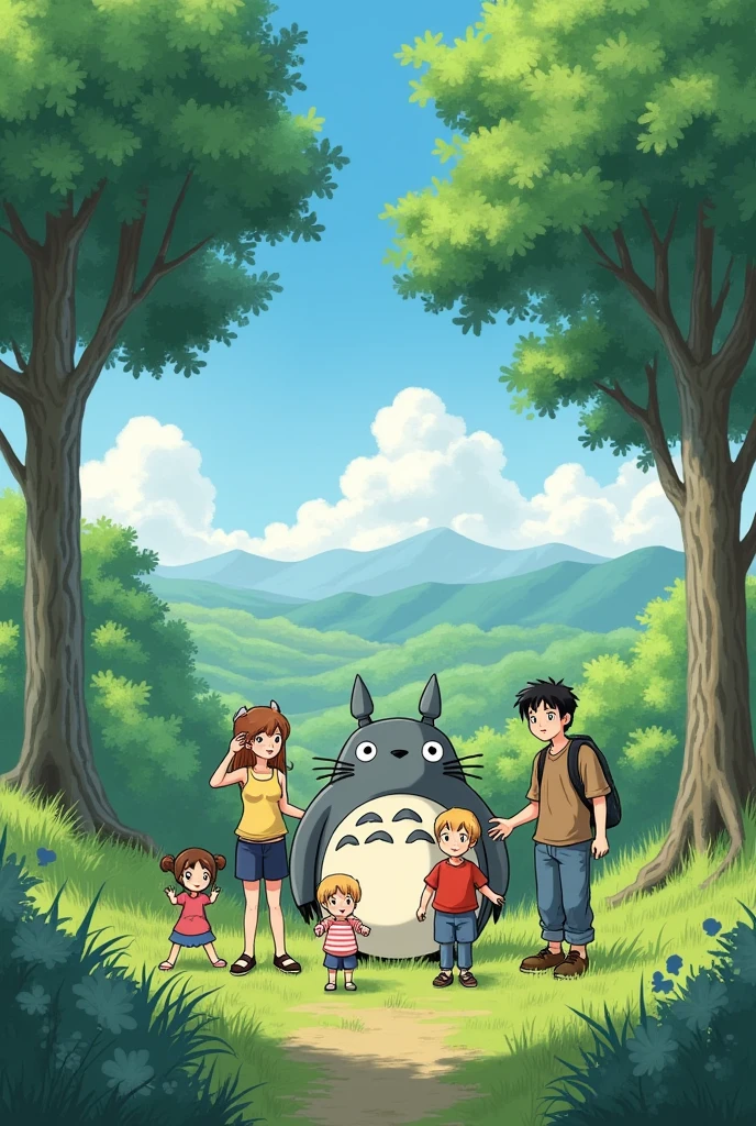 Monica&#39;s Gang Characters, in the same lines as Studio Ghibli, as if they were in the movie my neighbor totoro (my neyghbour totoro)