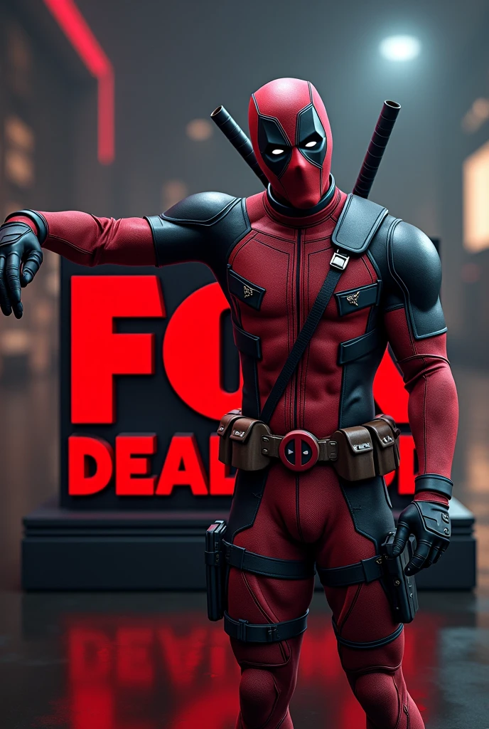 An image of the Fox logo with Deadpool