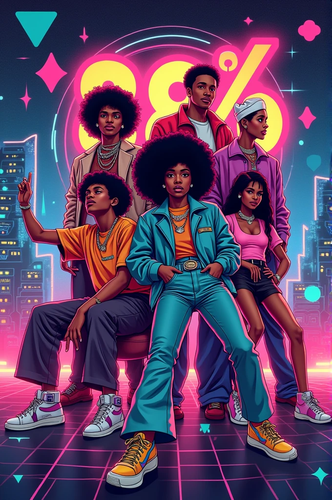 can you create a 1980s pop culture poster