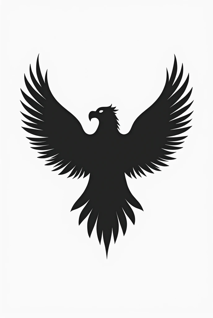 Gera uma logo de uma 🦅 pra estampa de camiseta em preto e branco mas simples 