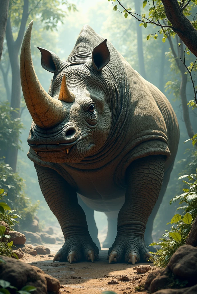Komodo dragon mix rhinoceros