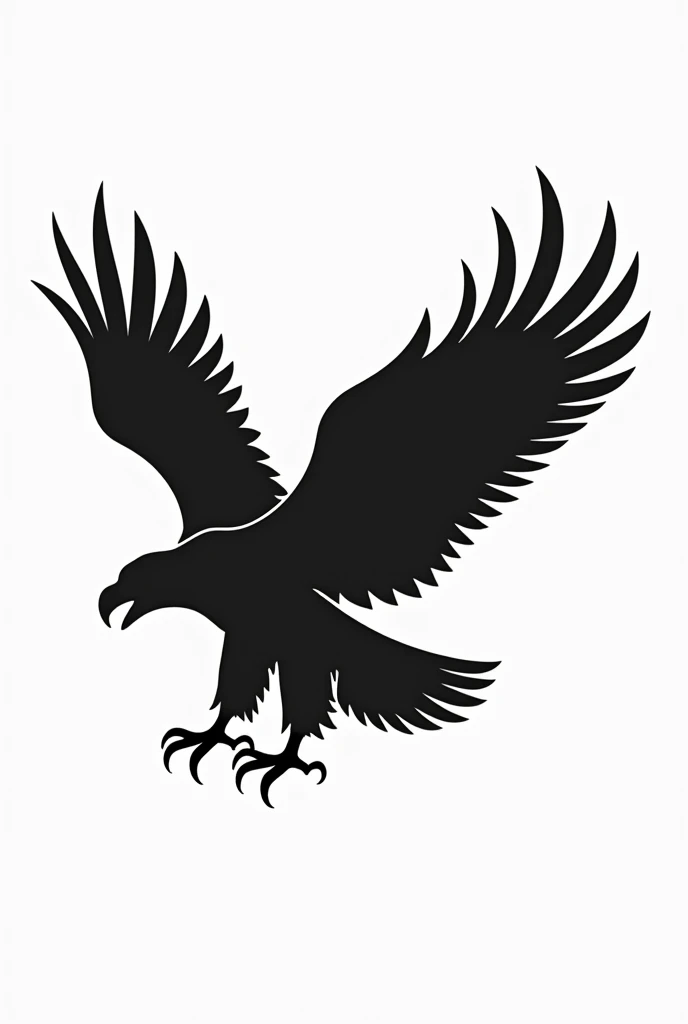 Gera uma logo de uma 🦅 pra estampa de camiseta em preto e branco mas simples possível