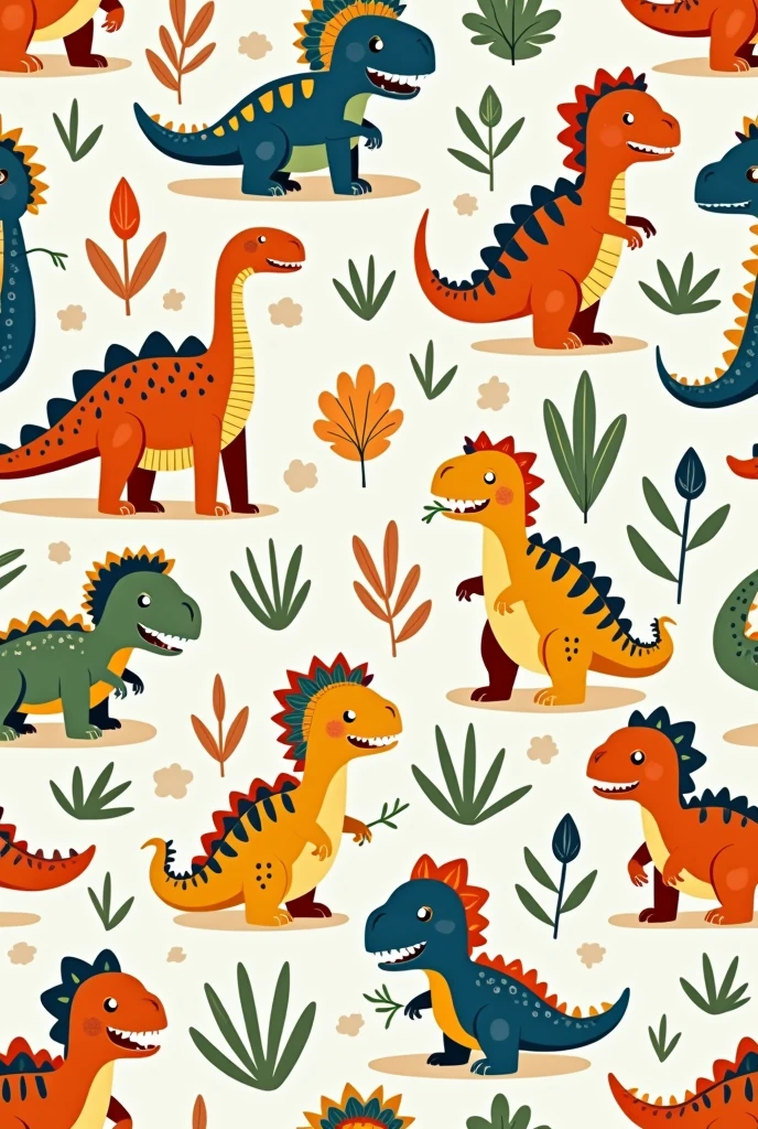 Cartoon dinosaur pattern 