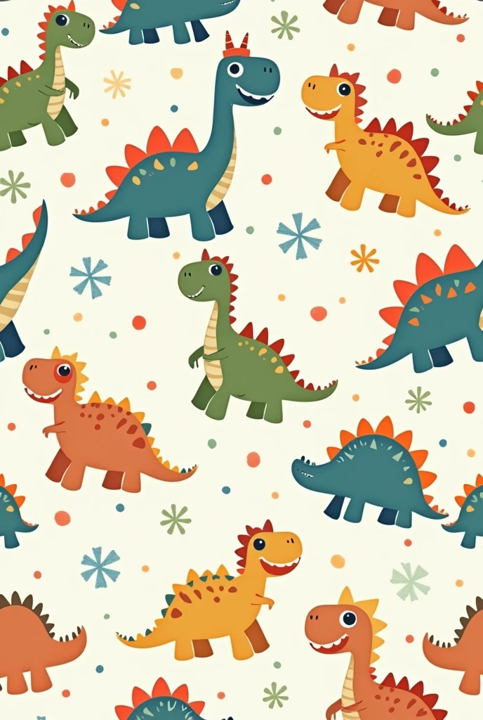 Cute cartoon dinosaur pattern
