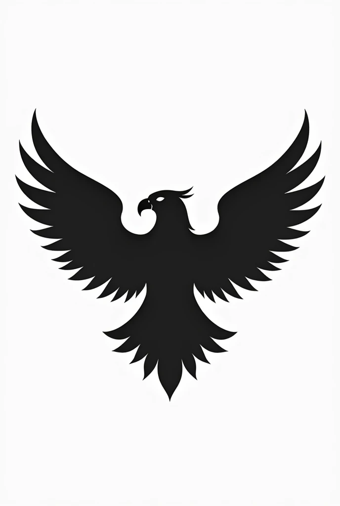 Gera uma logo de uma 🦅 pra estampa de camiseta em preto e branco mas simples possível 