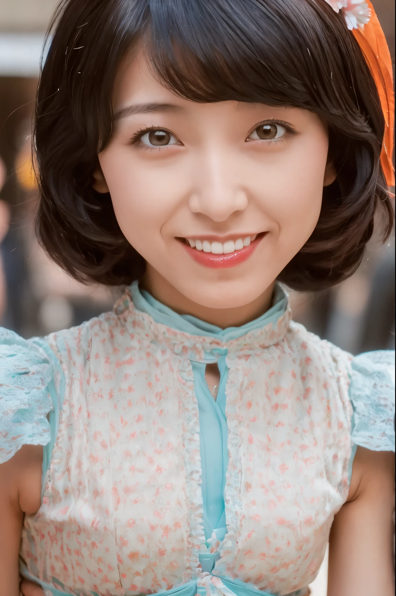 Masterpiece, photogravure, highest quality, clear contours, (One Girl, alone), Japanese woman, 30 years old, lipstick, cute face, detailed face, beautiful eyes, detailed eyes, focus on the eyes, bob hair, Anatomically correct body structure, wearing body-fitting costumes, getting on all fours, lifting butts, shot from the front