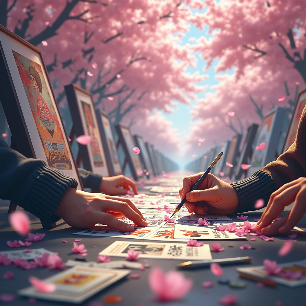 Hands close-up、Movie Posters、Great skills、SakuraFubuki