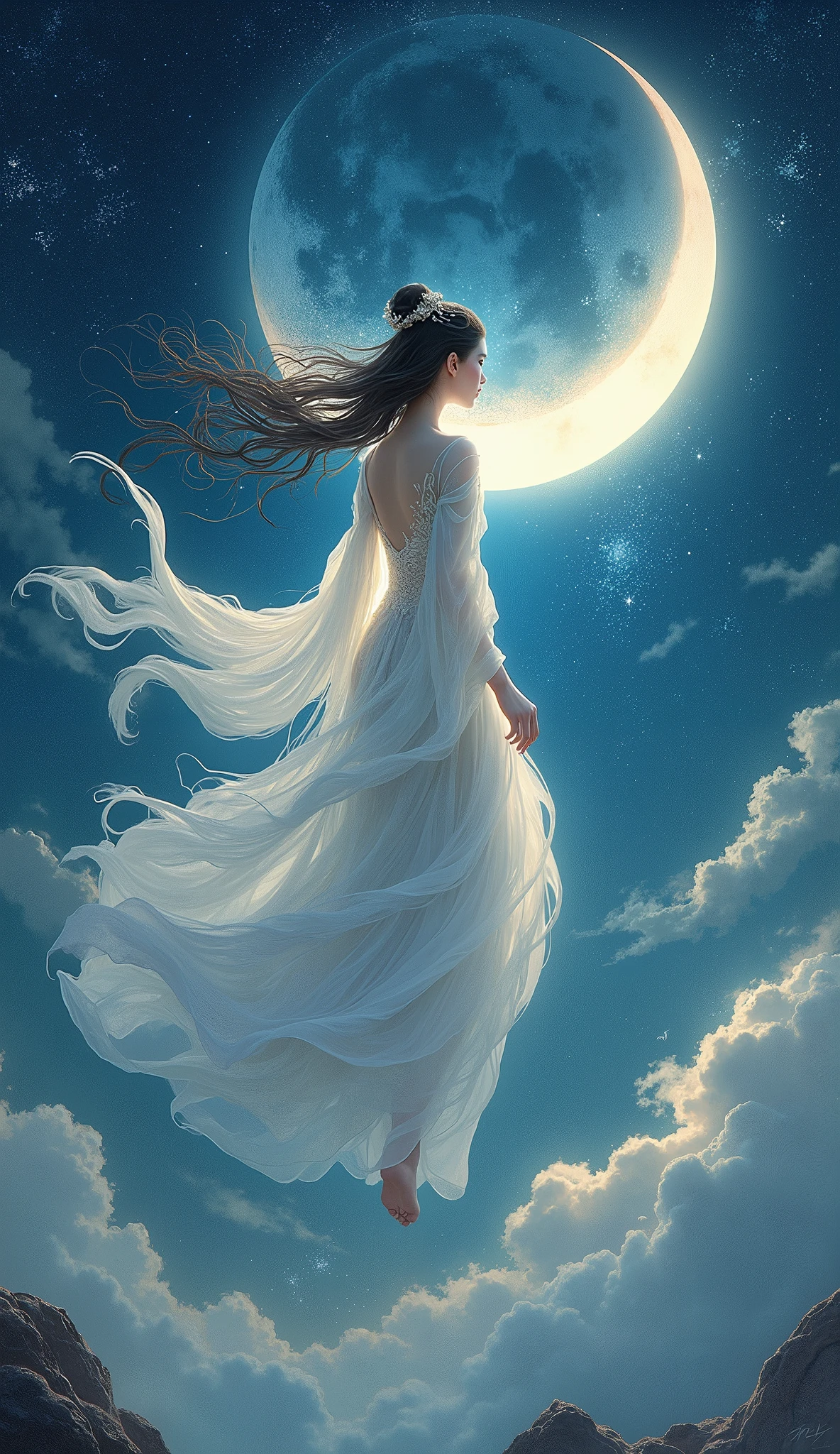 、 Chang&#39;e flies to the moon、