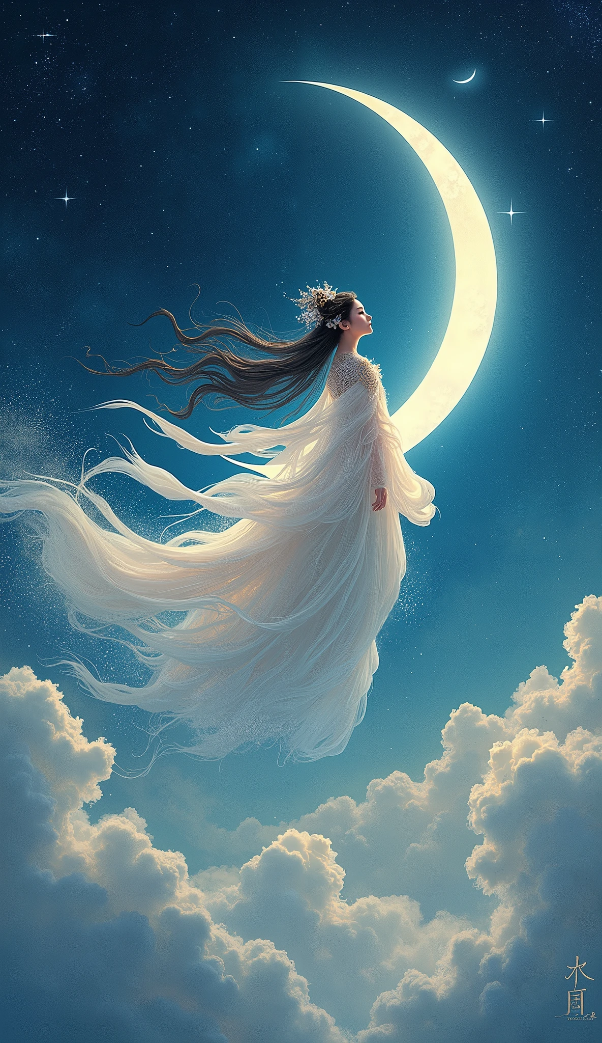 、 Chang'e flies to the moon、