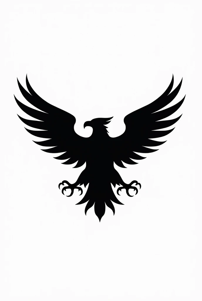 Gera uma logo de uma 🦅 pra estampa de camiseta em preto e branco mas simples possível