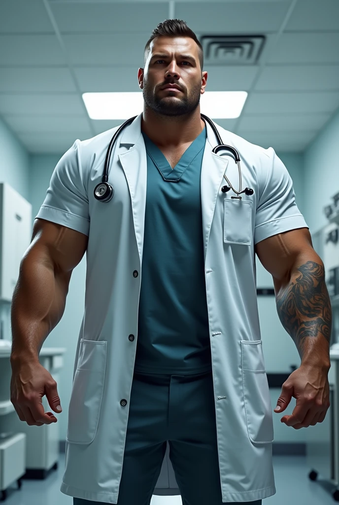 A gaint fitted gym worker doctor.