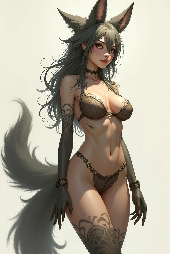 Demi-human female furry futanari