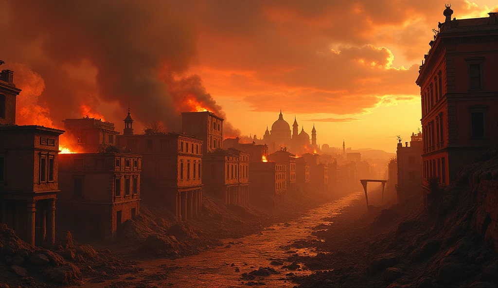 44 a.C City of Rome in chaos; burned houses