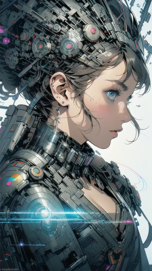 (((masterpiece, highest quality))),(((solo:1.2))),(((1girl:1.2))),32k wallpaper, very detailed, poster, vintage science fiction,(((((geometric cinematic movie poster))))), ((((bauhaus)))),(((abstract))),((((mid century modern)))),(((((portfolio))))),(((((Close-up))))),(((((bust up))))),((((more various angle)))),(((highlight))),(((complete. detailed face))),(((Extremely talented))),(((most complecated machine))),(((Overall colorfully))),((((((Absolutely simple background)))))),(((((detailed futuristic machine))))),(((Cleavage))),(((marvel super heroes))),(((rainbow color scheme))),(((Very detailed UI))),(((So many meters))),(((Perpetual Motion Machine)))