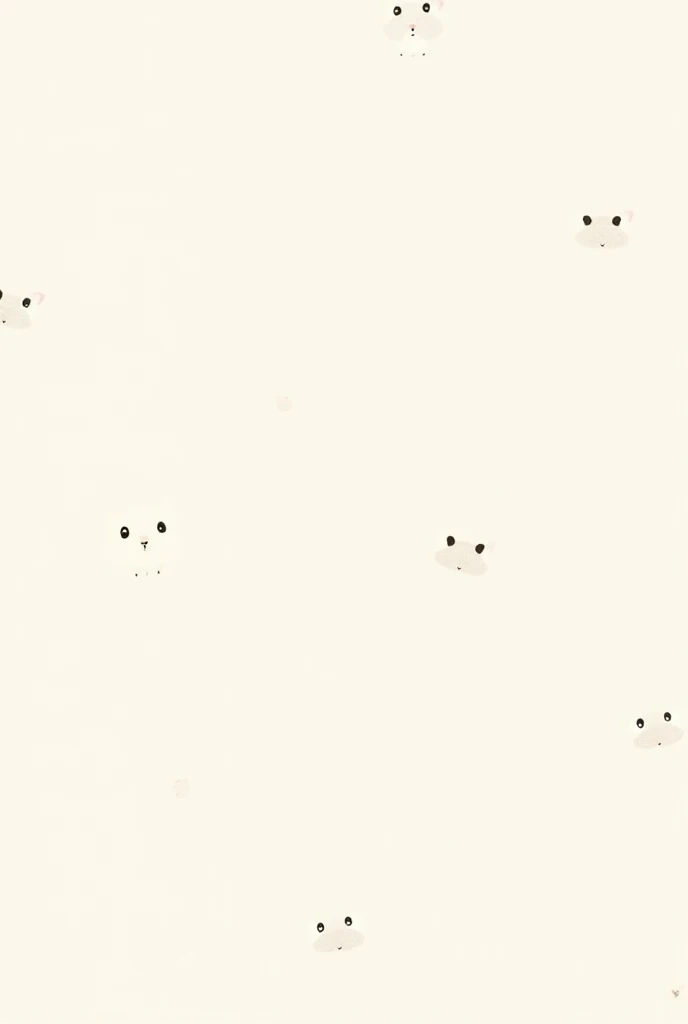 Minimalist cute cartoon animals pattern
