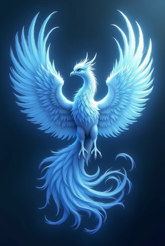 ( perfect anatomy ) Fantasy business logo fantasy art ice blue snow phoenix(Open your big glowing wings)標誌 fair华丽的天堂鸟尾巴 闪耀着光芒的鸟 深色背景
優質內容非常詳細、Dynamic angles and elegant atmosphere,Intricate details, masterpiece, fair. Realistic, fresh and elegant aesthetic style. Airbrush digital oil painting. Movie lighting is very beautiful., perfect composition, intricate details, Super detailed and exquisite high quality work from a master artist