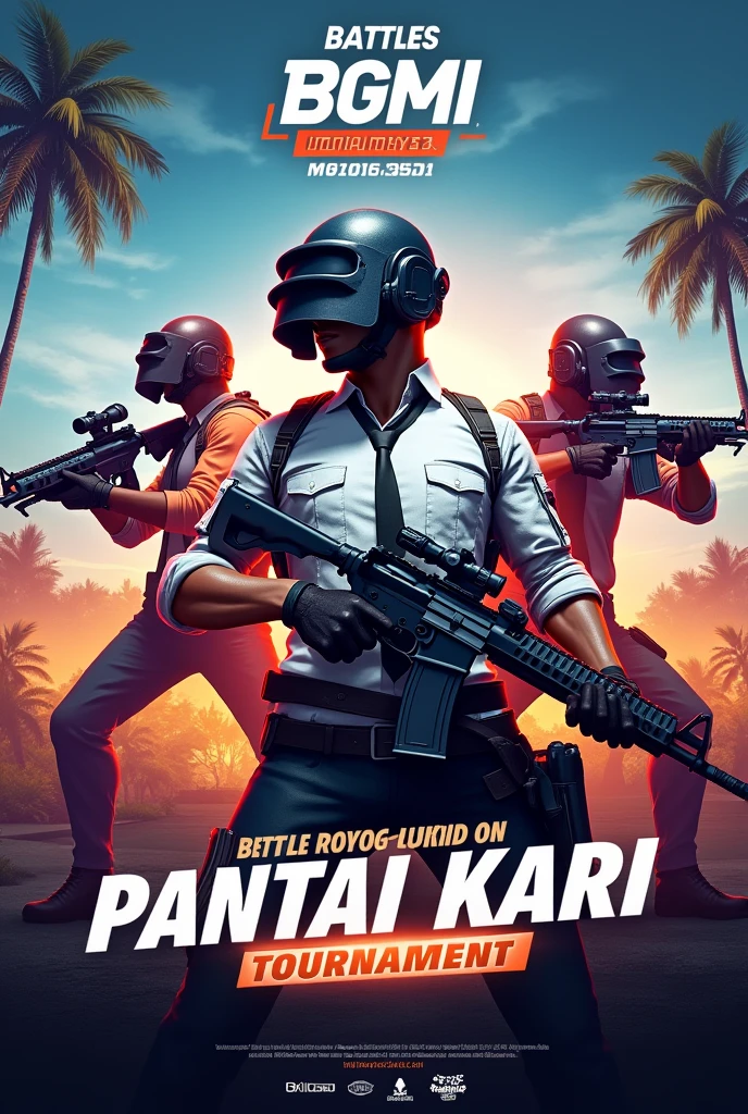 Poster for tournament in BGMI themes and write Haflong Pantai kari tournament