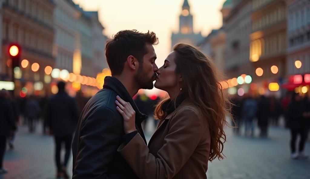 Moscow city in chaos; couples kissing in the streets