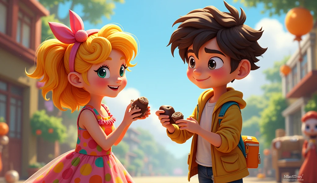 Henry: A , bright and funny, wearing a colorful dress and a pair of chocolates. Neruwi: A lively and innovative ager, with some new things with the help of intelligence, such as new toys or gadgets.