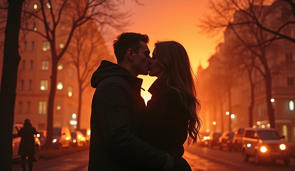 Moscow city in chaos(((fire); couples kissing in the streets