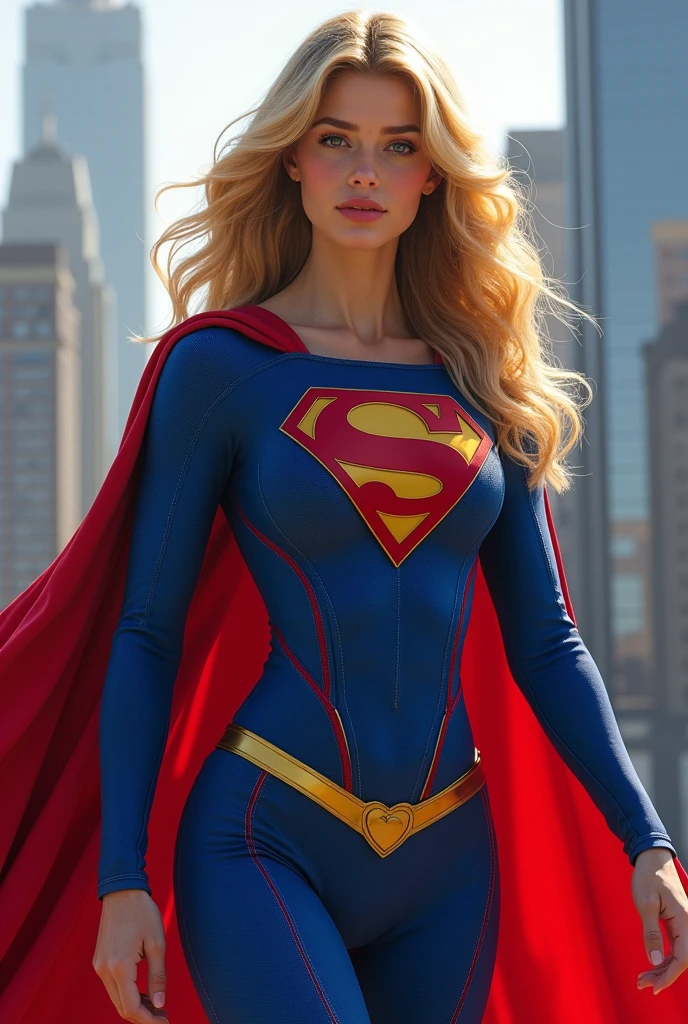 INSANELY SEXY, RIPPED MUSCULAR BUSTY BOOBS SUPERGIRL WEARING THE ORIGNAL FIRST EDITION SUPERGIRL COSTUME.