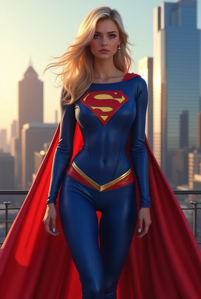 AN INCREDIBLY SEXY, CUTE AND SHY SUPERGIRL. ABSURD 8K DETIALS AND TEXTURES. MASTERPIECE.