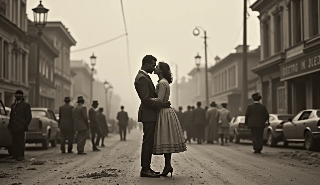 1914 Abuja Capital Territory City in chaos; couples kissing in the streets