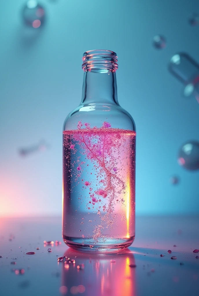 Make an colloidal solution image in bottle