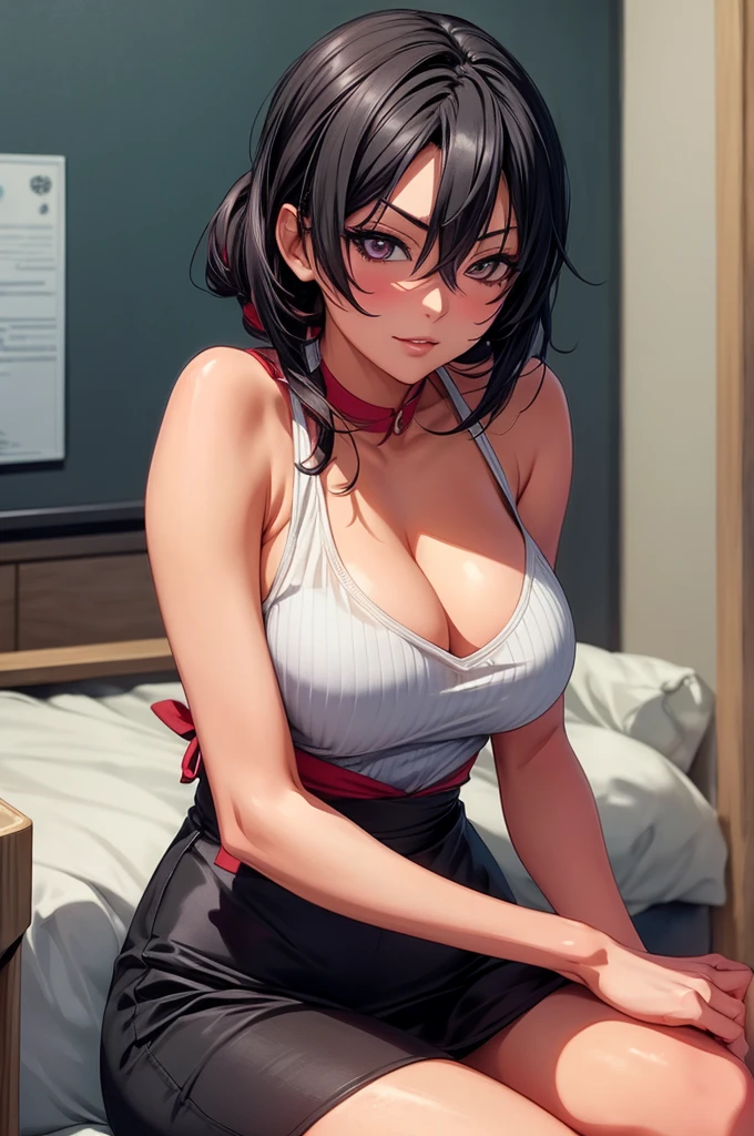 Adult Ikumi Mito by anime Shokugeki no Souma , CG 8k ultra-realista, hot woman, seductive eyes, make-up