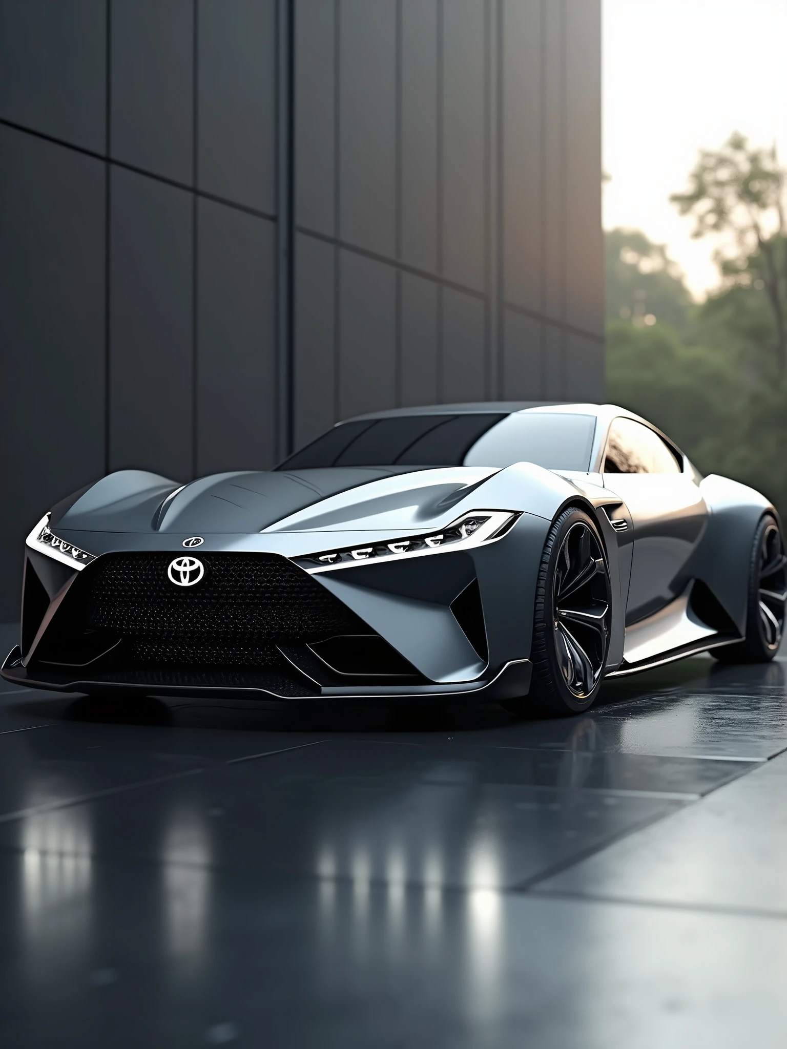 realistic Toyota concept car render, unreal engine 5, real brand, hyper realism, highly detailed, hd, 4k.