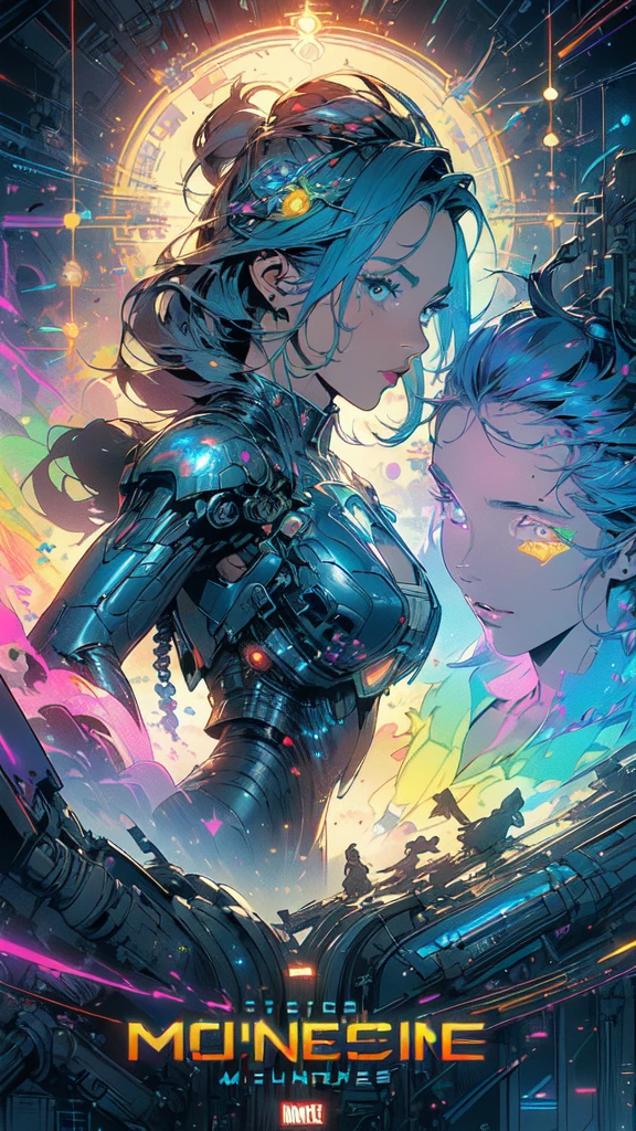 indigenous futurism, indian cybernetic cyborg goddess, cyberpunk, the style of fantastical fantasy compositions, dark prism, eye-catching metallic compositions, symmetrical arrangements, eye-catching iridescent red, blue, green,yellow,bright neon,luminous, distinctive noses, ethereal,bloody colorful, eye-catching compositions with rainbow prism,high resolution, masterpiece,composite cybernetic metallic bodysuit, indigenous cybernetic jewellery and ornaments,symmetrical design ,character concept art,Rendered in Octane,trending in artstation, cgsociety, 8khighly detailed,Junji Murakami, Mucha Klimt, Sharandula, Hiroshi Yoshida, Tom Bagshaw, Ross Tran, Artgerm,Craig Mullins,dramatic,Junji Murakami, moody lighting post-processing,cinematic lighting ,ar 2:3 –uplight