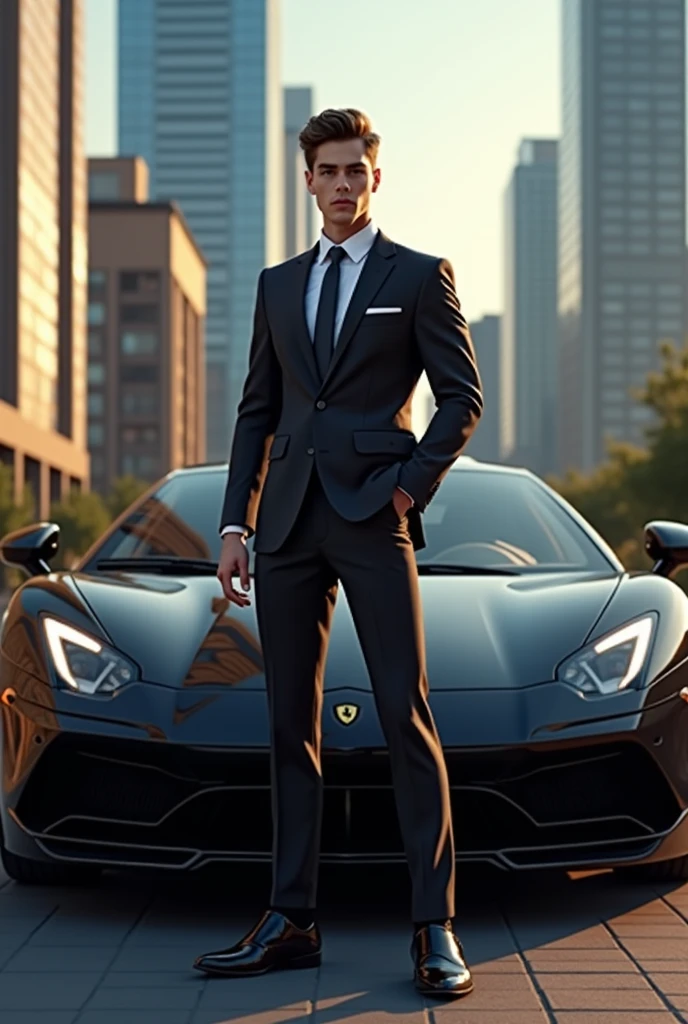 A RICH YOUNG MAN WITH A NICE CAR