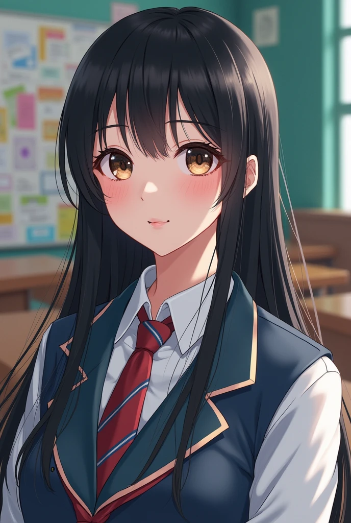 (masterpiece,best quality:1.4),(8K,RAW photos,Reality:1.4),Ultra-high resolution, ,(Radiant Skin:1.4),Delicate skin,Delicate face,Delicate eyes,(Beautiful shiny eyes:1.2),Symmetrical eyes,Detailed ears,one person,Natural Makeup,High school girl,(((Japanese Idol))),(Japanese Face Hole),Detailed background,vivid background,Beautiful and shiny hair,,((Average Teen Breasts)),,(Detailed Summer school uniforms for senior High school girl Japan),,((Pointed face)),Natural light,,(Very detailed ,Trendy designs for 2024,Online shopping,LUMINE® Marketplace,),Trendy hairstyles,Black_hair,long_hair,Upper Body,,(Detailed classroom of a girls' high school,,Great location.),,Real life female students、、Casual pose