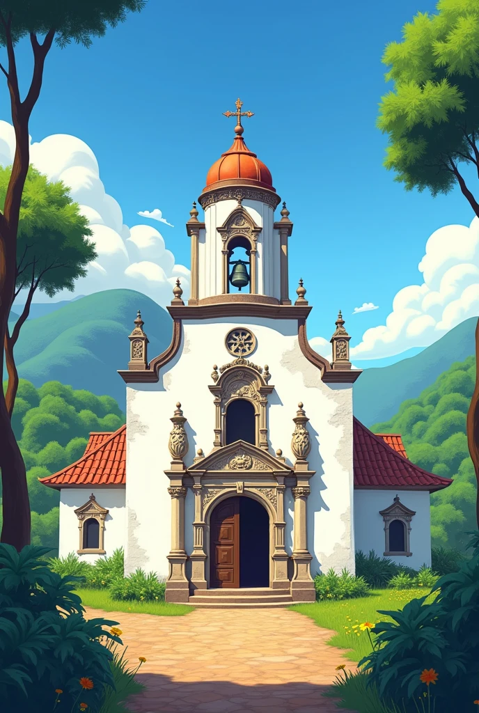 Animated The church of Puriscal. 2d