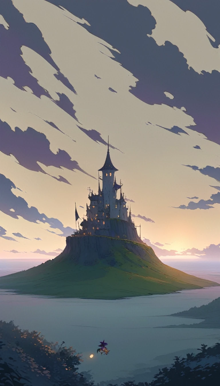 ultrawide landscape aesthetic,Studio ghibli inspired aesthetic, No People ,Witchy room