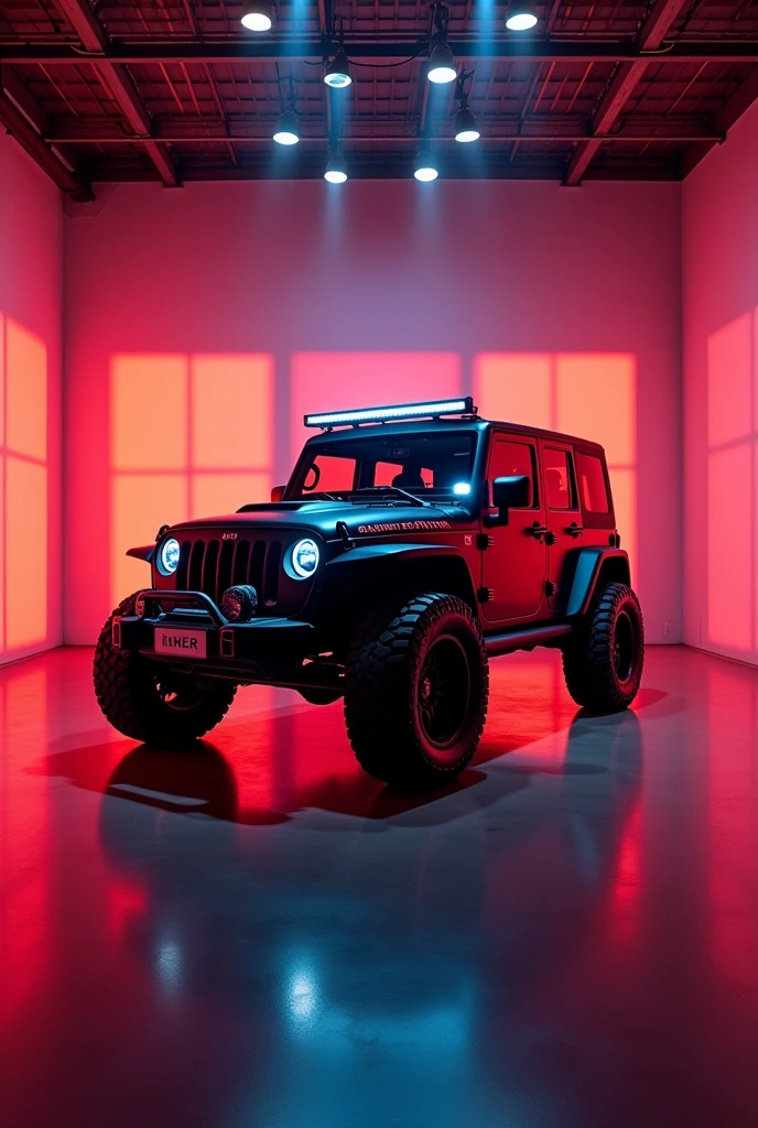 Mahindra Thar rokk in room with niyo lights