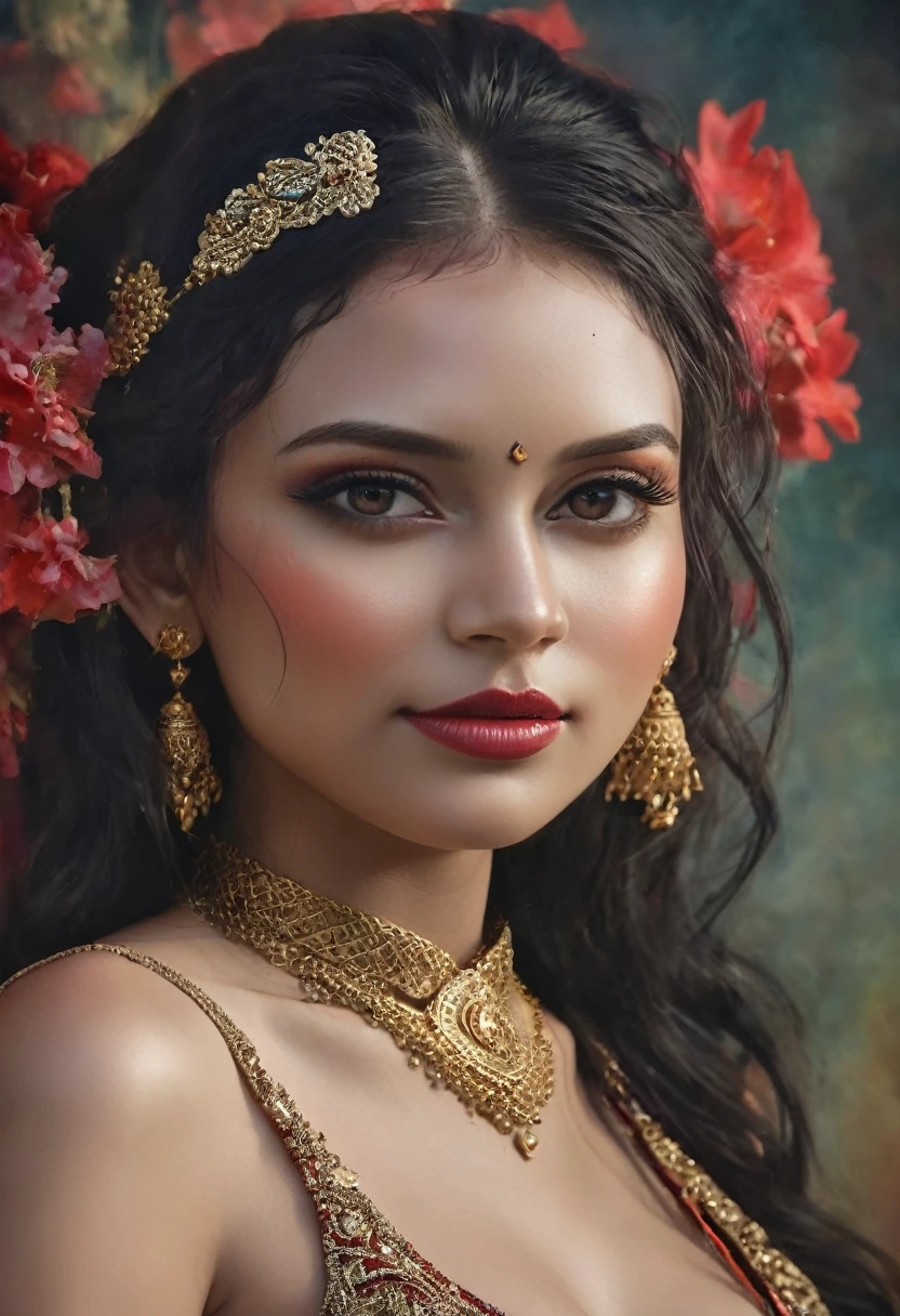 Sexy Sharp nose ethereal aesthetic tanned lady white skin lady black red tattoos on face black red hairs mark facial jewelry PERFECT MASTERPIECE, EXTREMELY DETAILED CG UNITY 32K UHD QUALITY RESOLUTION WALLPAPER, PHOTOREALISTIC, RAW PHOTO, PERFECT PHOTOGENIC CLARITY, OFFICIAL ART, AWARD-WINNING PORTRAIT, ULTRA HYPER-REALISTIC, ULTRA HYPER-DETAILED, SHINY REALISTIC SKIN, RAY TRACING, UNREAL ENGINE 5.8K, GLOWING AMBIENT LIGHT cyberpunk, Arabian girl face portrait anime lips bite mouth tongue