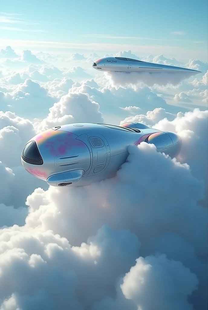 Huge concept prototype cars，Made of colorful clouds,Aerial,uhd, masterpiece, high details, high quality, best quality, highres