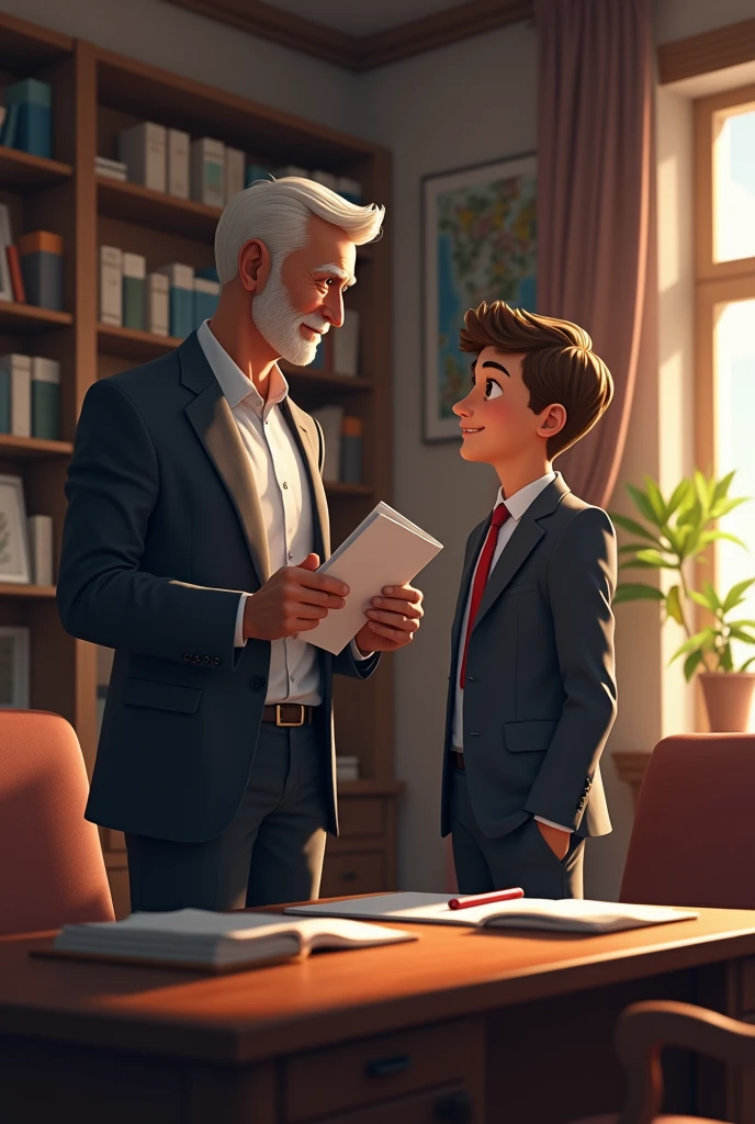 FATHER TEACHES SON ABOUT BUSINESS