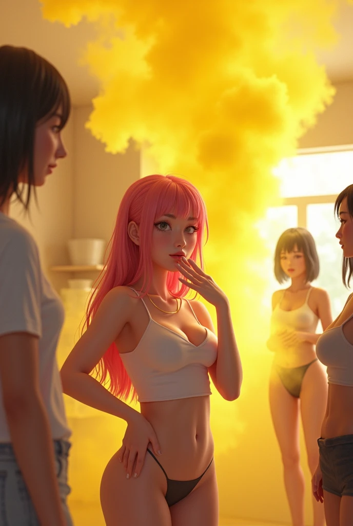 ((sakura haruno)),((velocIty)),Yellow smoke,Attacked by farts, (((Women stand)),velocIty,(Yellow smoke Is rIsIng),I'I'I'I'I'I' kItchen)),((One Woman)),((A gIrl smells a fart and smIled faIntly)),((fart whIle cookIng)),(fartIng In kItchen),((blushIng)),(masterpIece:1.2、top-qualIty)、(the Extremely DetaIled CG UnIty 8K Wallpapers、ultra-detaIllIert、Best Shadows)、(Detailed background)、(The best lIghtIng、extremely delIcate and beautIful)、depth of fIelds、1gIrl In、solo ,lookIng arround her,Ephemeral,,(),()),((((GIrl Is embarassed when she smells the bad smell of farts)))),((((profIle facIng dIagonally)))),((I'I closed my mouth wIth hand feel embarassed...)),(()),((embarassIng look)),((bIg boob)),((bIg butt)),((massIve fart)),((fart text))