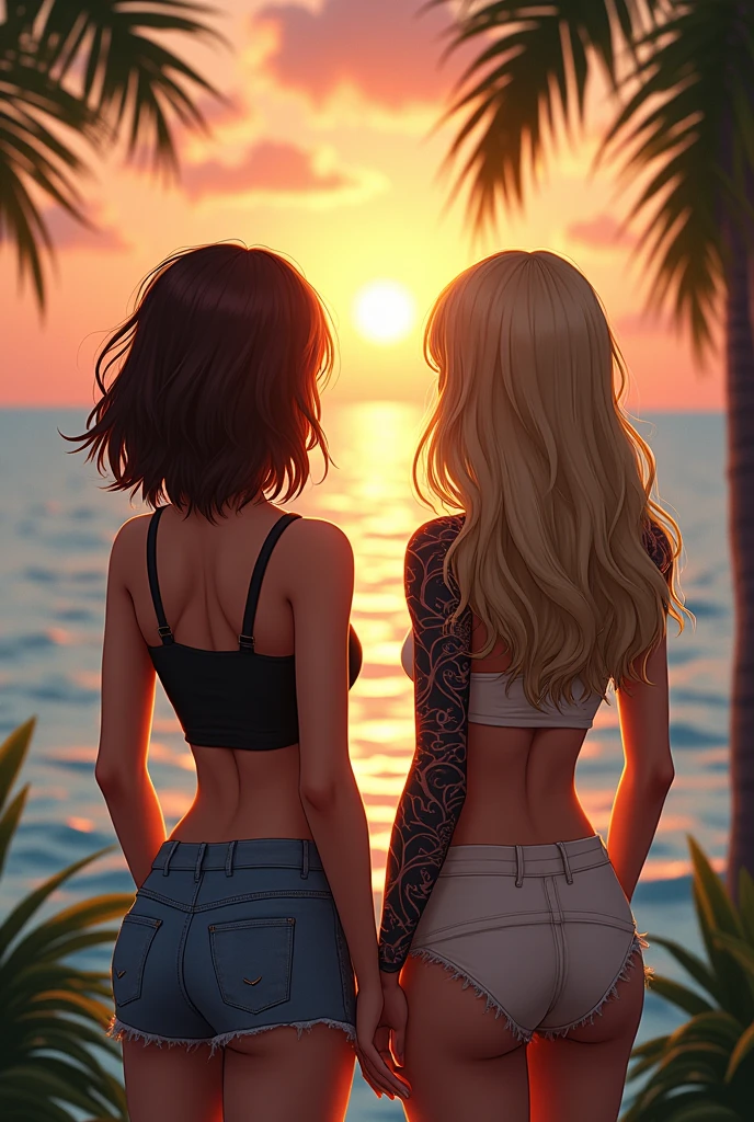 2mujer, lesbianas, Estar en la playa, 8k, Altamente detallado, 插圖, dynamic pose, ((Detalles intrincados)), (Ojos hermosos y delicados), (插圖), (silueta) absurdo, ((Nariz ultrarrealista)),Sin manos adicionales, (Manos perfectas) , Mujer madura, ((Obra maestra))), ((La mejor calidad)), ((Detalles intrincados)), ((Realismo ultrarrealista)), Ridiculous res, Un MILF, Mujer madura, Altamente detallado, 插圖, 1. mujeres maduras, ((senos grandes:1.1)),Mano perfecta, Dedo detallado, hermosos ojos detallados, Consejero delegado, , cuerpo delgado, piel bronceada, (Mujer en bikini, ), Antecedentes detallados, ojos perfectos, Ojo seductor, sexy, orgasmic, acogedor, Mirada atractiva, (woman kissing), (woman hugging from behind),
