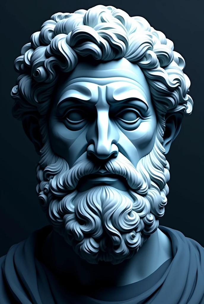 Aristotle geometric philosopher face for background of screen