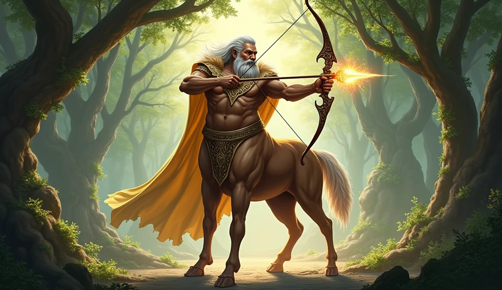 Sage Chiron、Centaur with bow、god々Shii