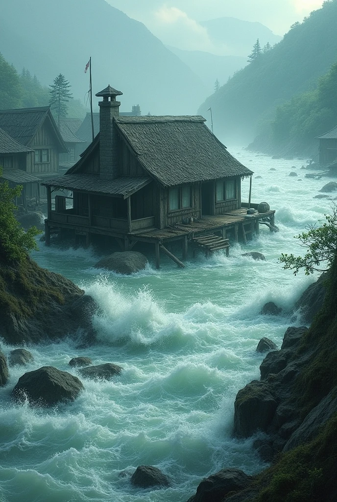 Flood over flow village House