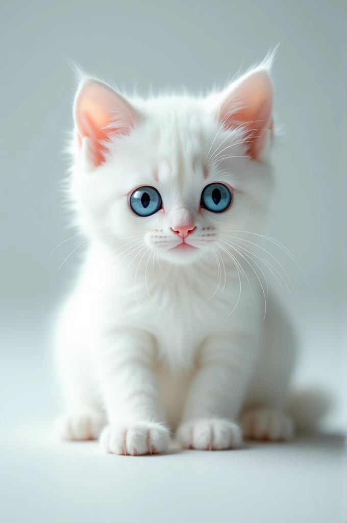 White cat,Blue pupils,very cute